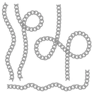 Vector chain pattern. Fabric chain background Illustrazione stock