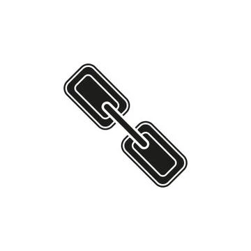 Vector chain symbol - connection icon, internet security object Illustrazione stock