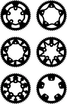 Vector chainrings pack Stock Illustration