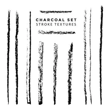 Vector chalk charcoal realistic texture. Stock Illustration