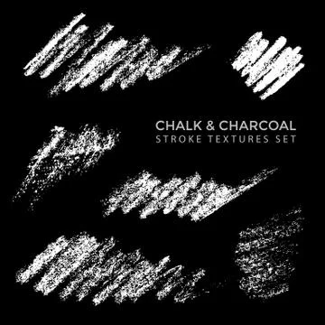 Vector chalk charcoal realistic texture. 스톡 일러스트