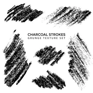 Vector chalk charcoal realistic texture. Stock Illustration