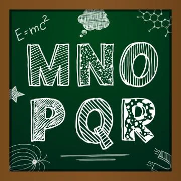 Vector chalk drawing alphabet Stock Illustration