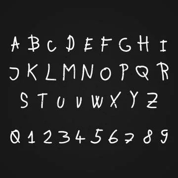 Vector chalkboard alphabet Stock Illustration