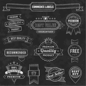 Vector Chalkboard Design Elements Stock Illustration