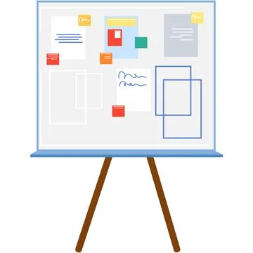 Vector chalkboard with graph and idea notice 库存插图