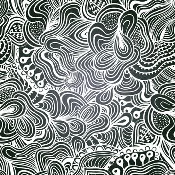 Vector chalkboard seamless floral pattern. copy that square to the side,you'l Stock Illustration
