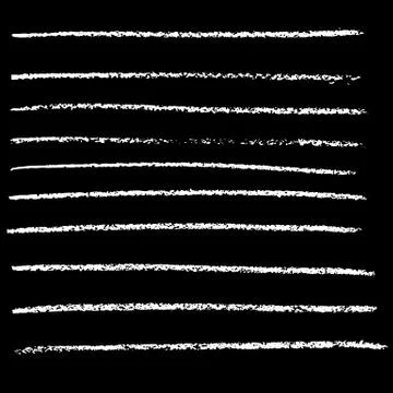 Vector chalked handmade lines. Chalk hand drawn strokes. Vector handdrawn Stock Illustration