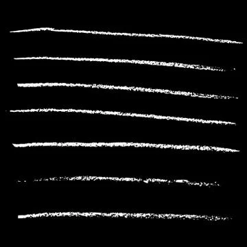 Vector chalked handmade lines. Chalk hand drawn strokes. Vector handdrawn Illustrazione stock