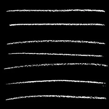 Vector chalked handmade lines. Chalk hand drawn strokes. Vector handdrawn Illustrazione stock