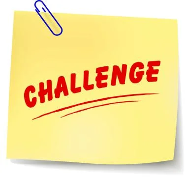 Vector challenge message Stock Illustration