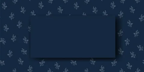 Vector. Chamomile flower background, copy space for text. Horizontal template Stock Illustration