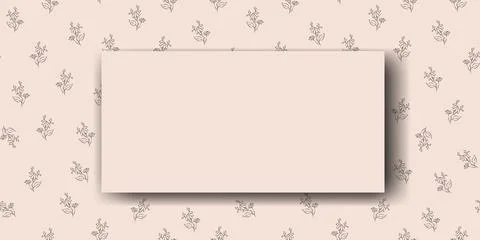 Vector. Chamomile flower background, copy space for text. Horizontal template Stock Illustration