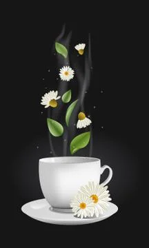 Vector chamomile tea Stock Illustration