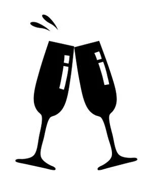 Vector champagne glasses Stock Illustration