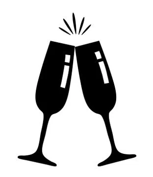 Vector champagne glasses Stock Illustration