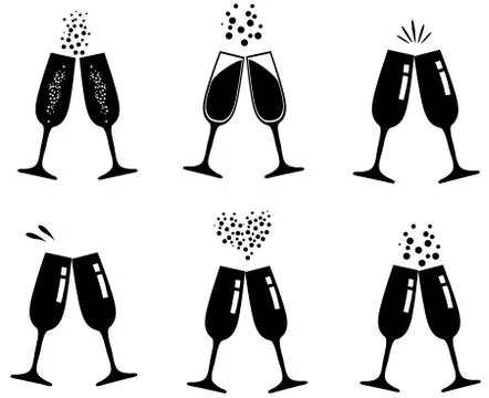 Vector champagne glasses Stock Illustration