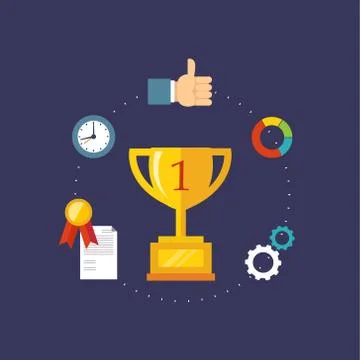 Vector Champions Cup Icon Stock Illustration