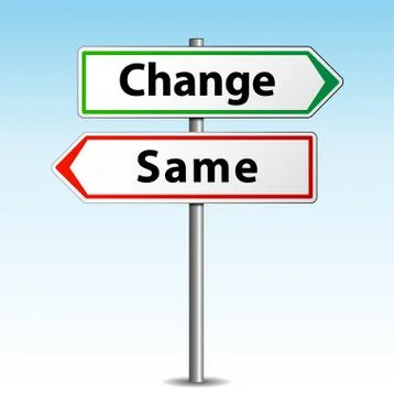 Vector change or same sign Stock Illustration