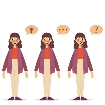 Vector character girl Stock Illustration