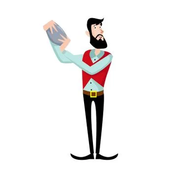 Vector Character Illustration Standup Bartender characters isolated. Stock Illustration