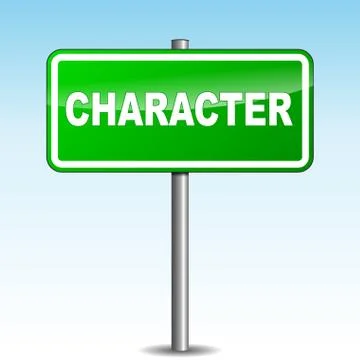 Vector character signpost Stock Illustration