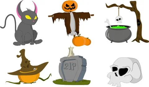 Vector characters on the theme of halloween Stock Illustration