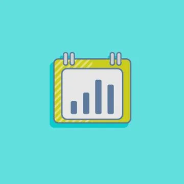 Vector chart icon in flat design style. infographic sign Stock Illustration