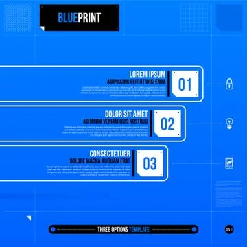 Vector chart template in blueprint style. EPS10 Stock Illustration