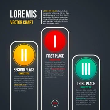 Vector chart template on gray background. EPS10 Stock Illustration