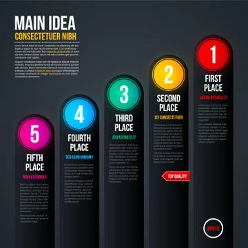 Vector chart template on gray background. EPS10 Stock Illustration