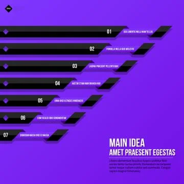 Vector chart template with horizontal elements. EPS10 イラスト素材