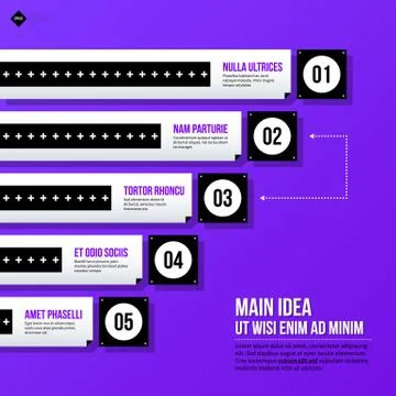 Vector chart template with horizontal elements. EPS10 Illustrazione stock