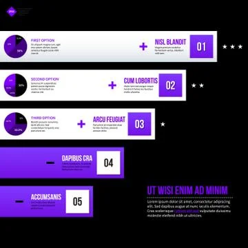 Vector chart template with horizontal elements. EPS10 Illustrazione stock