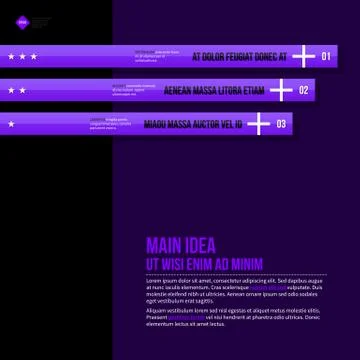 Vector chart template with horizontal elements. EPS10 Illustrazione stock