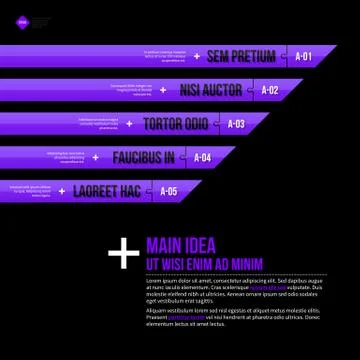 Vector chart template with horizontal elements. EPS10 Illustrazione stock