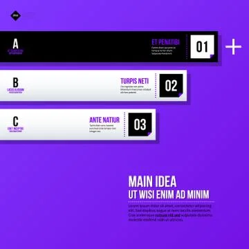 Vector chart template with horizontal elements. EPS10 Illustrazione stock
