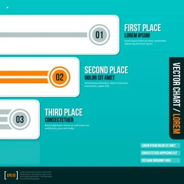 Vector chart template with three options. EPS10. Stock Illustration