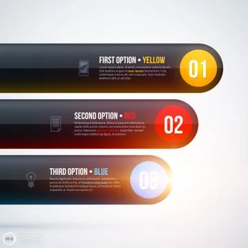 Vector chart with three options. EPS10 Stock Illustration