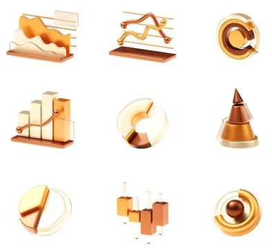 Vector charts and diagrams set Stock Illustration
