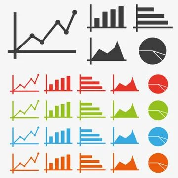 Vector charts icon Stock Illustration