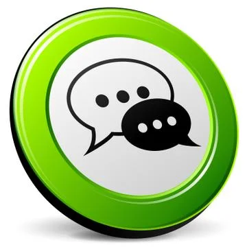 Vector chat 3d icon Stock Illustration