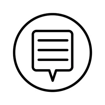 Vector of Chat icon in Circle line - vector iconic design Stock Illustration