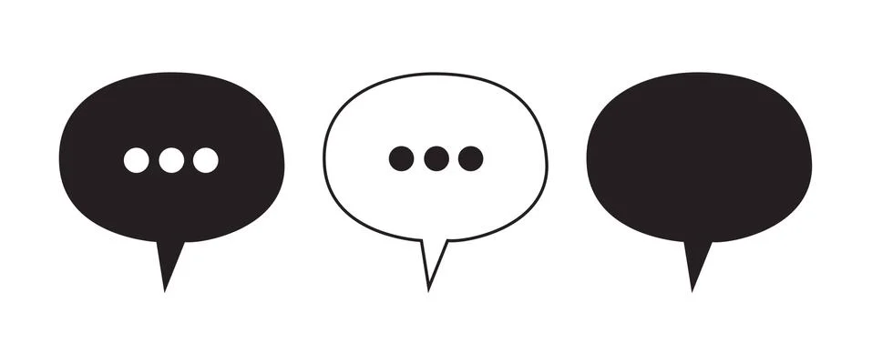 Vector chat icon collection flat design.Texting symbol. Vector. Stock Illustration