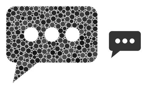 Vector Chat Message Composition of Small Circles Stock Illustration