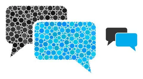 Vector Chat Messages Mosaic of Small Circles Stock Illustration