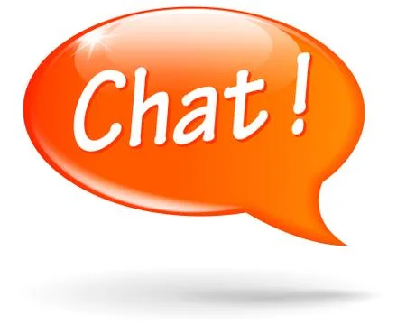 Vector chat orange speech bubble Stock Illustration