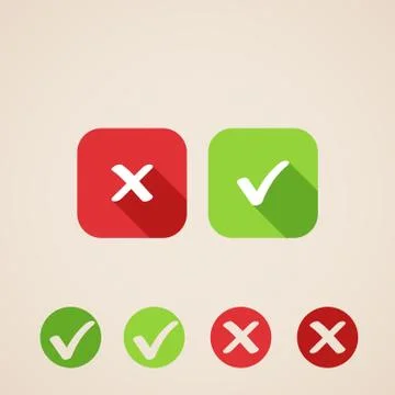Vector check mark icons. flat icons for web and mobile applications (flat design Stock Illustration
