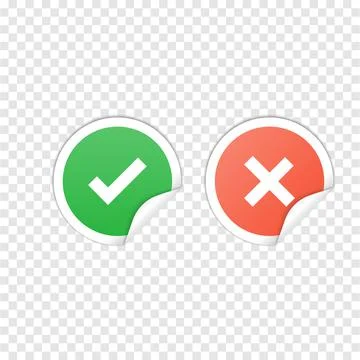 Vector check mark icons on transparent background. Stock Illustration
