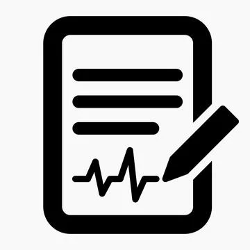 Vector check mark symbol and icon on checklist with pen Stock Illustration